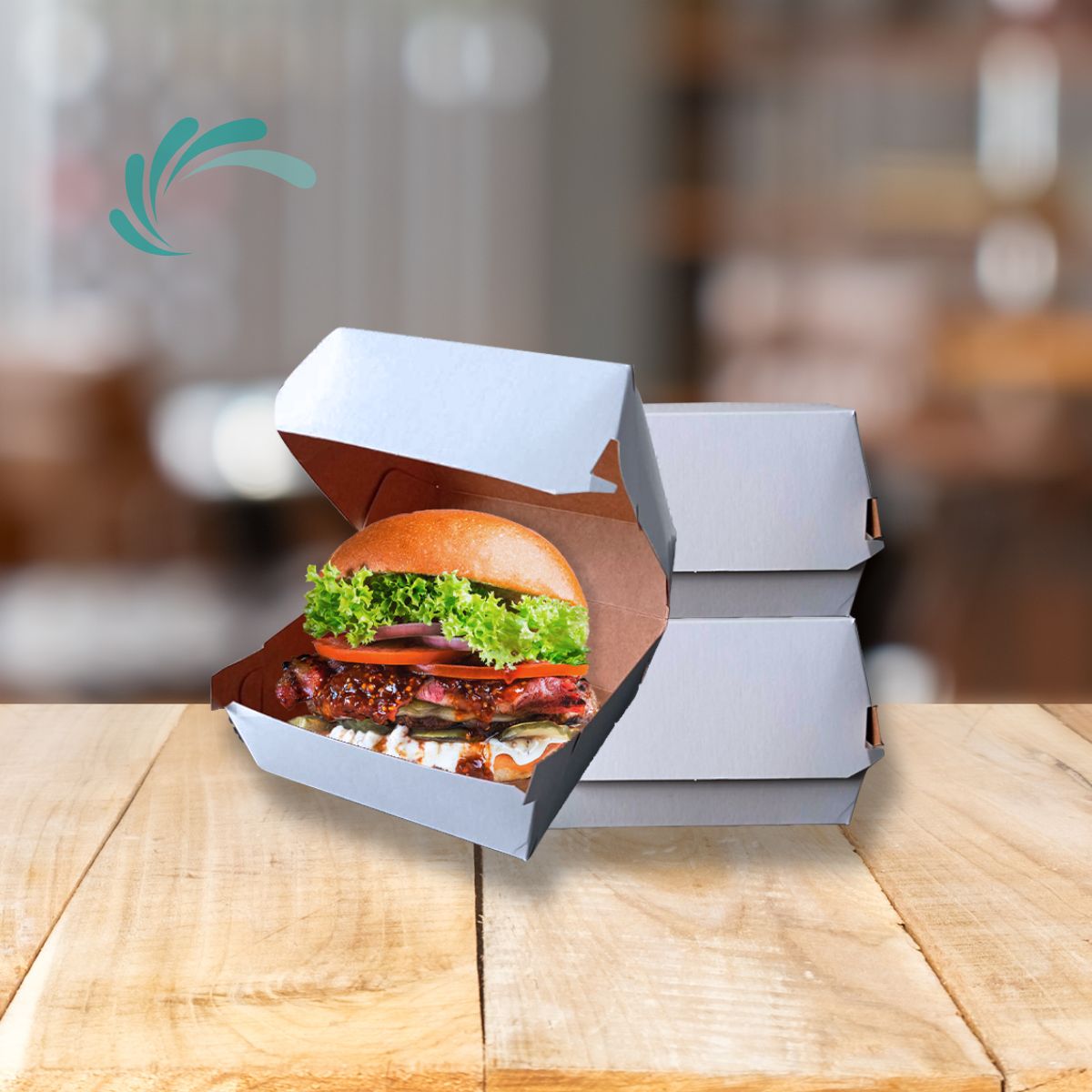 Embalagem caixa para Hamburguer Delivery Personalizada